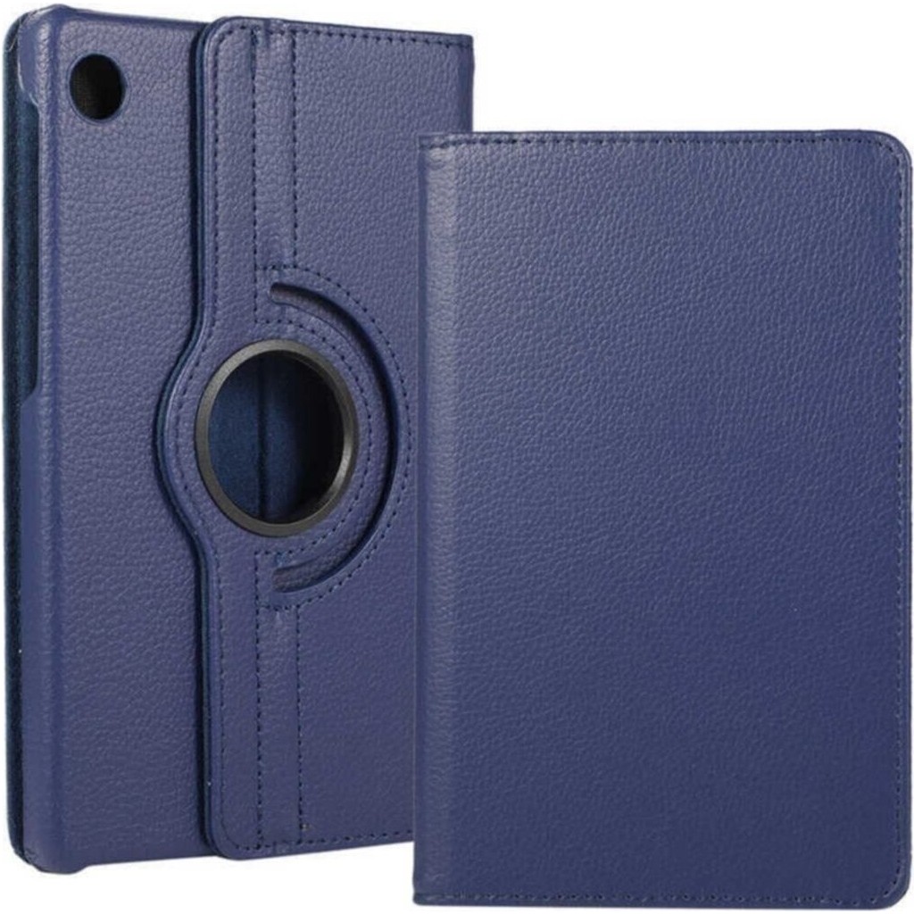 TEKNETSTORE Samsung Galaxy Tab A9 8.7 Inç Tablet Uyumlu Kılıf 360° Dönebilen Deri Leather New Style Case - Lacivert Tablet Kılıfı Fiyatı