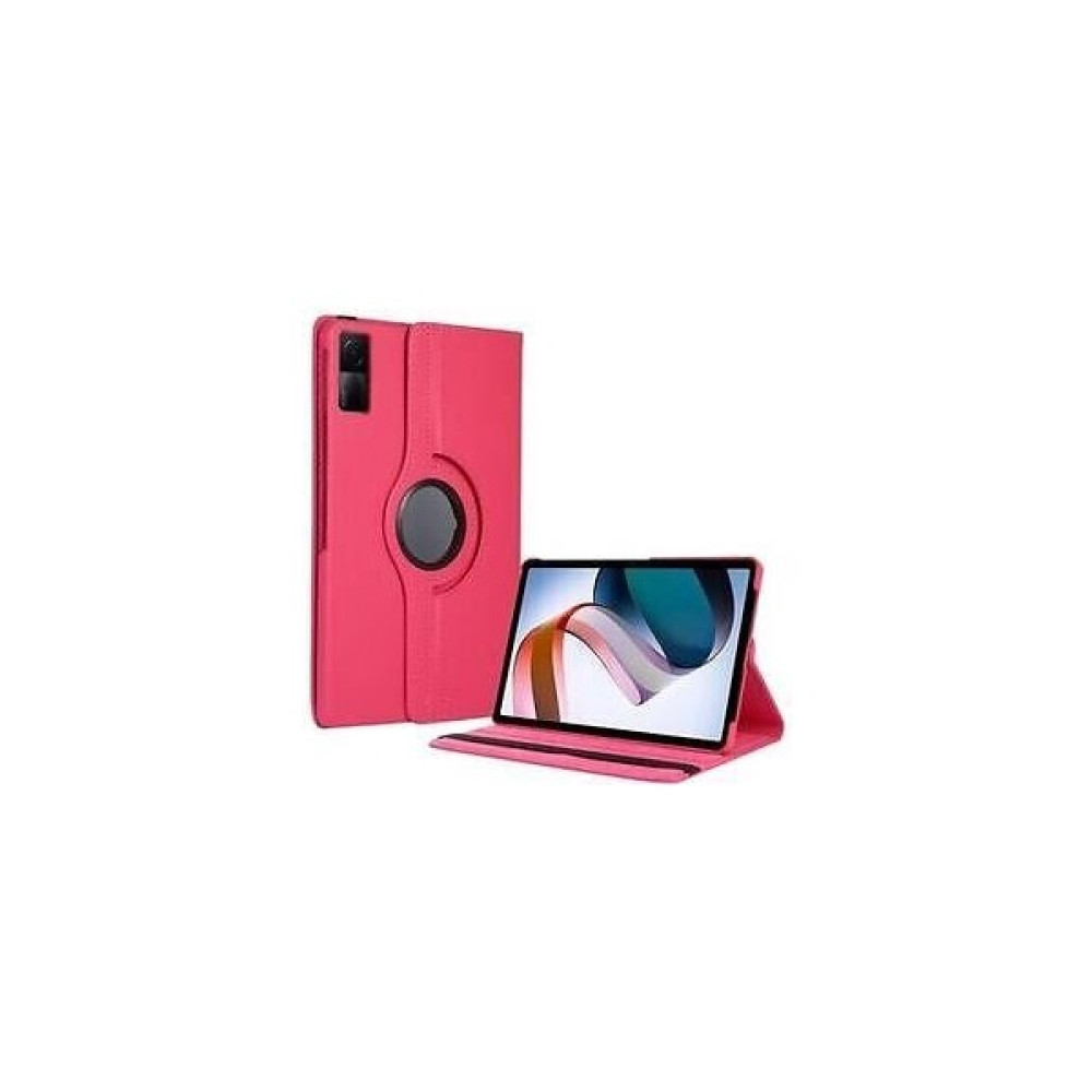 TEKNETSTORE Xiaomi Redmi Pad 4gb / 6gb 128GB 10.6" Tablet Uyumlu Dönebilen Standlı Kapaklı Kılıf - Koyu Pembe Tablet Kılıfı Fiyatı