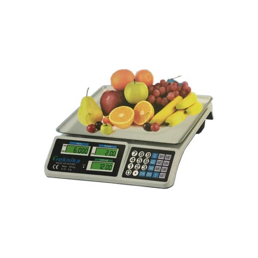 Teknika Terazi Bakkal Manav Market ve Pazarcı Tartıcı Max.40 Kg 2.Gr Hassasiyet Diğer Test ve Ölçüm Cihazları Fiyatı