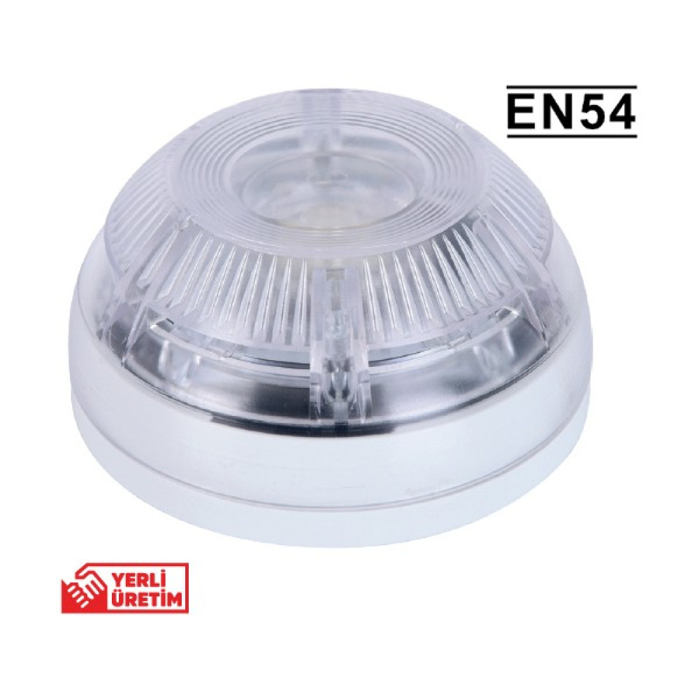 Teknim (TFS-3192W) Konvansiyonel Flaşörlü Yangın Alarm Sireni Beyaz (Taban DAHİL)(EN54-3 En 54-23) Güvenlik Sistemi Setleri Fiyatı