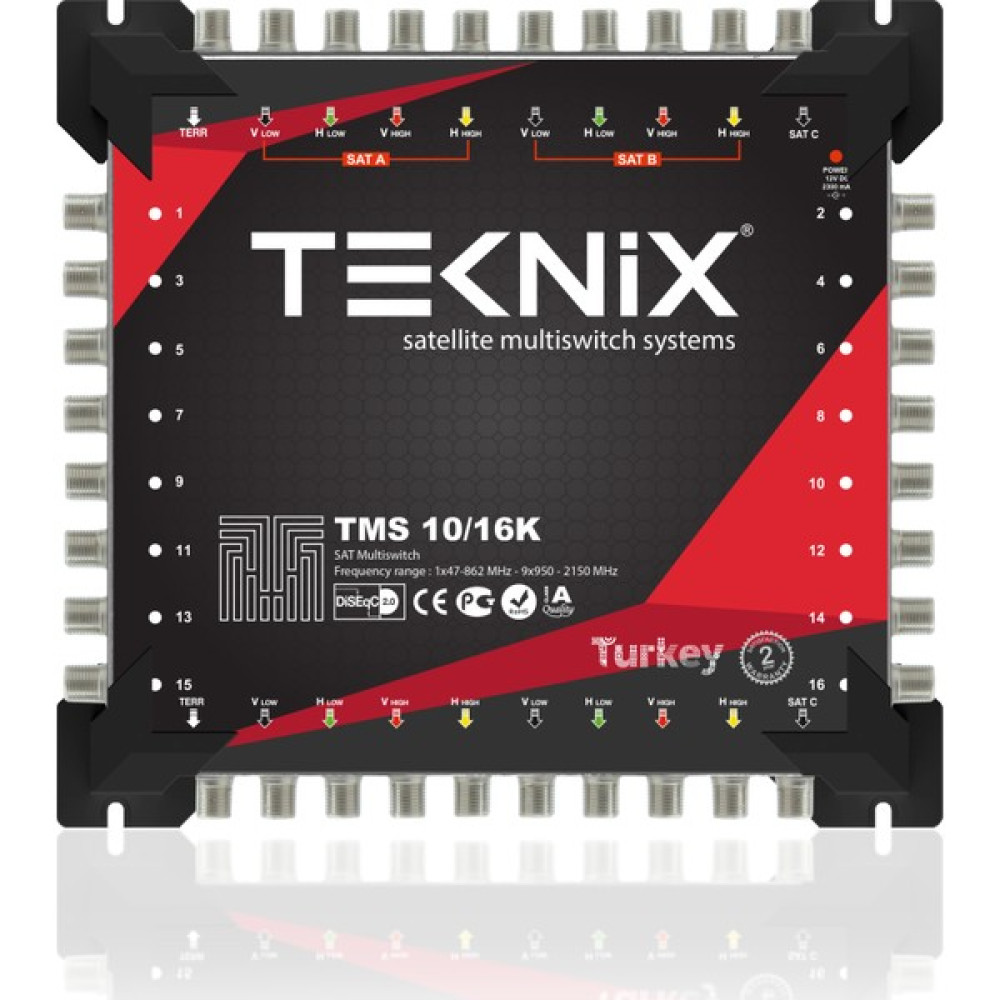 Teknix 10X16 Kaskatlı Multiswitch Santral Oto Boyaları Fiyatı