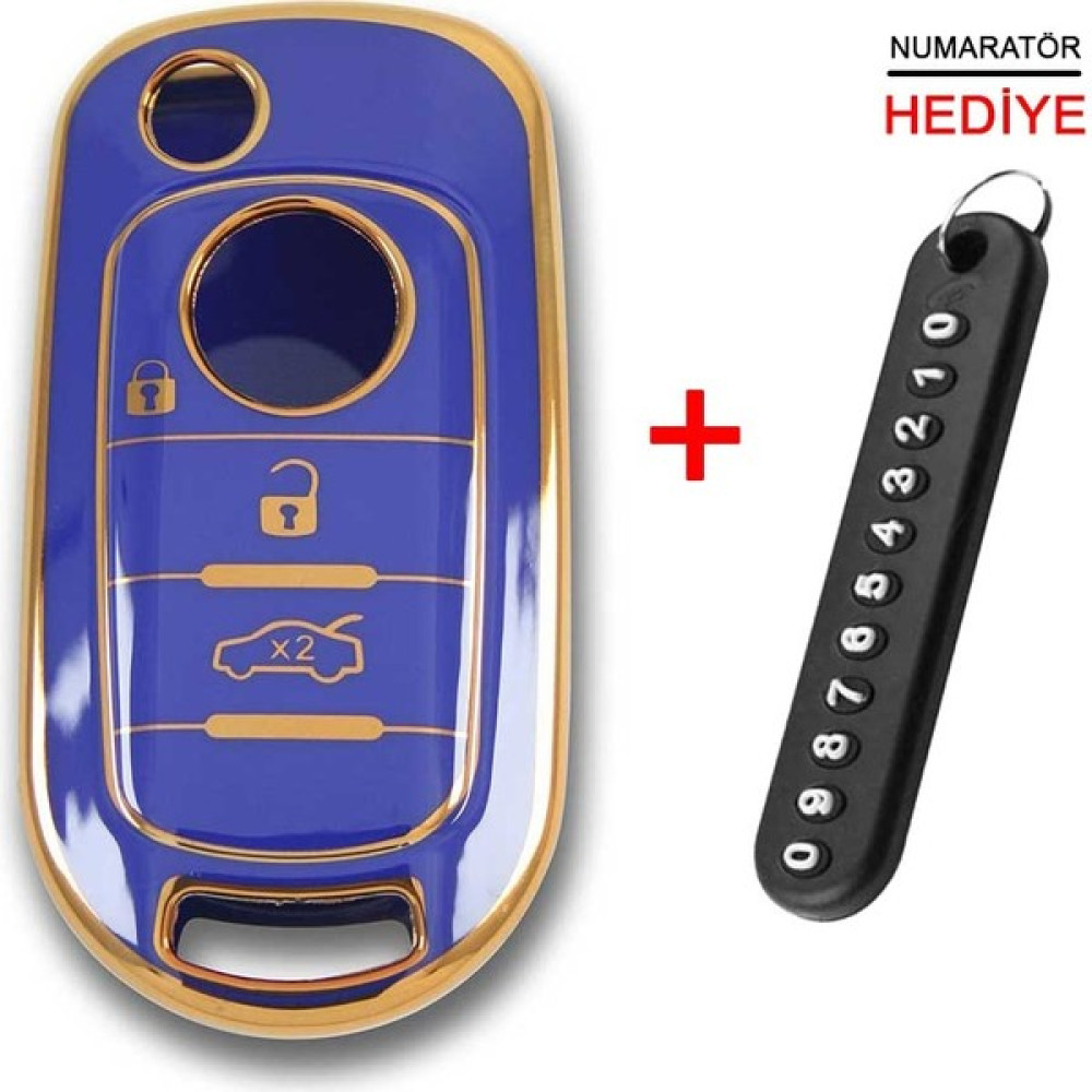 Tekno Dev Market Fiat Egea Tpu Malzeme Mavi Silikon Anahtar Kılıfı Anahtarlık Fiyatı