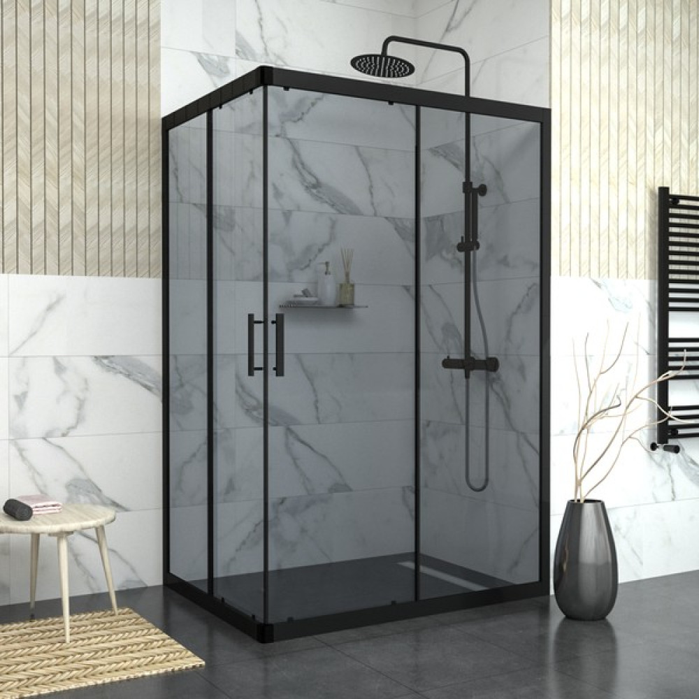 Tekno Duşakabin Black Rigel 6 mm Füme Cam Dikdörtgen Duşakabin - 90 x 110 Duşakabin Fiyatı