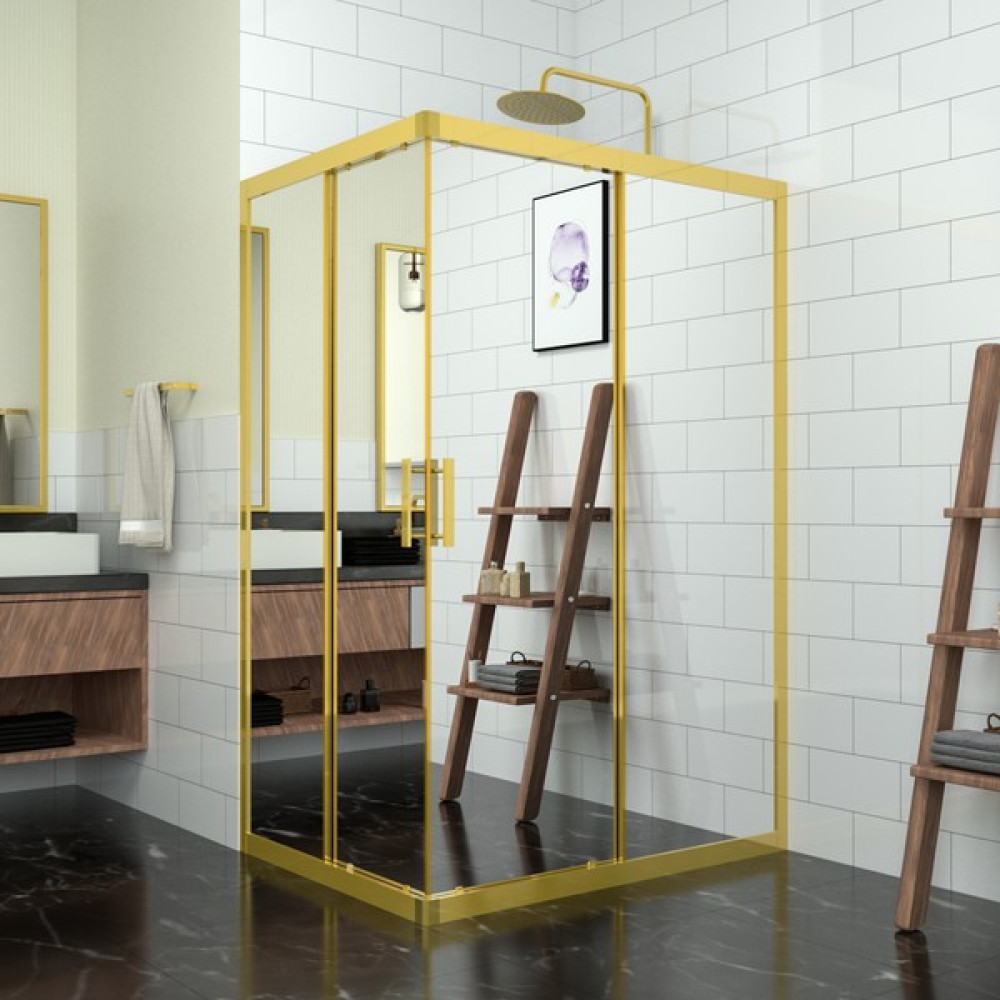 Tekno Duşakabin Gold Rigel 6 mm Reflekte Cam Dikdörgen Duşakabin - 80 x 90 Duşakabin Fiyatı