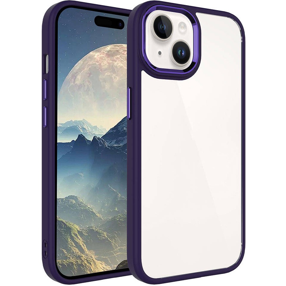 Tekno Grup Apple Iphone 15 Plus Uyumlu Krom Kapak-Derin Mor - Renk - Derin Mor Cep Telefonu Kılıfı Fiyatı