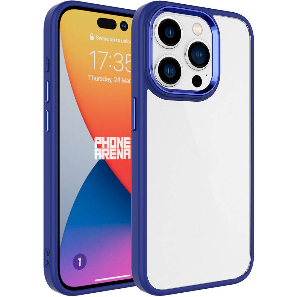 Tekno Grup Apple iPhone 15 Pro Max Uyumlu Krom Kapak-Lacivert - Lacivert Cep Telefonu Kılıfı Fiyatı