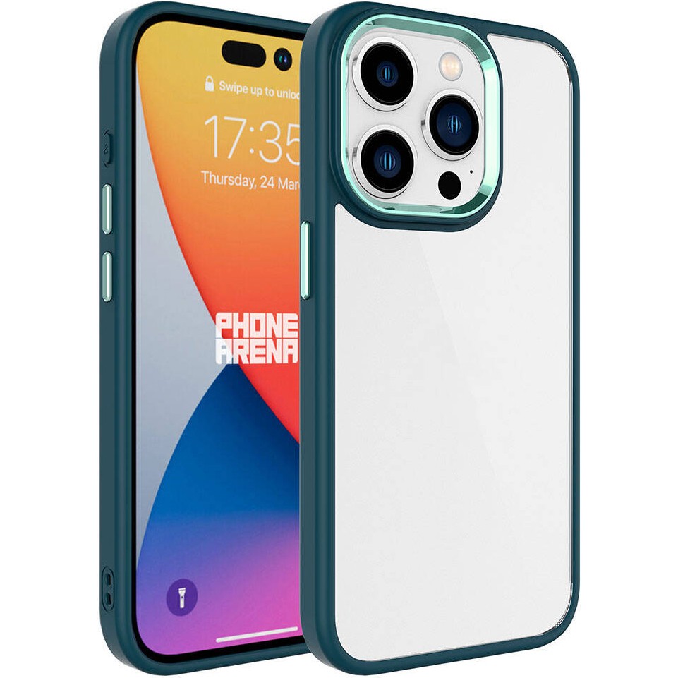 Tekno Grup Apple iPhone 15 Pro Uyumlu Krom Kapak-Koyu Yeşil - Koyu Yeşil Cep Telefonu Kılıfı Fiyatı