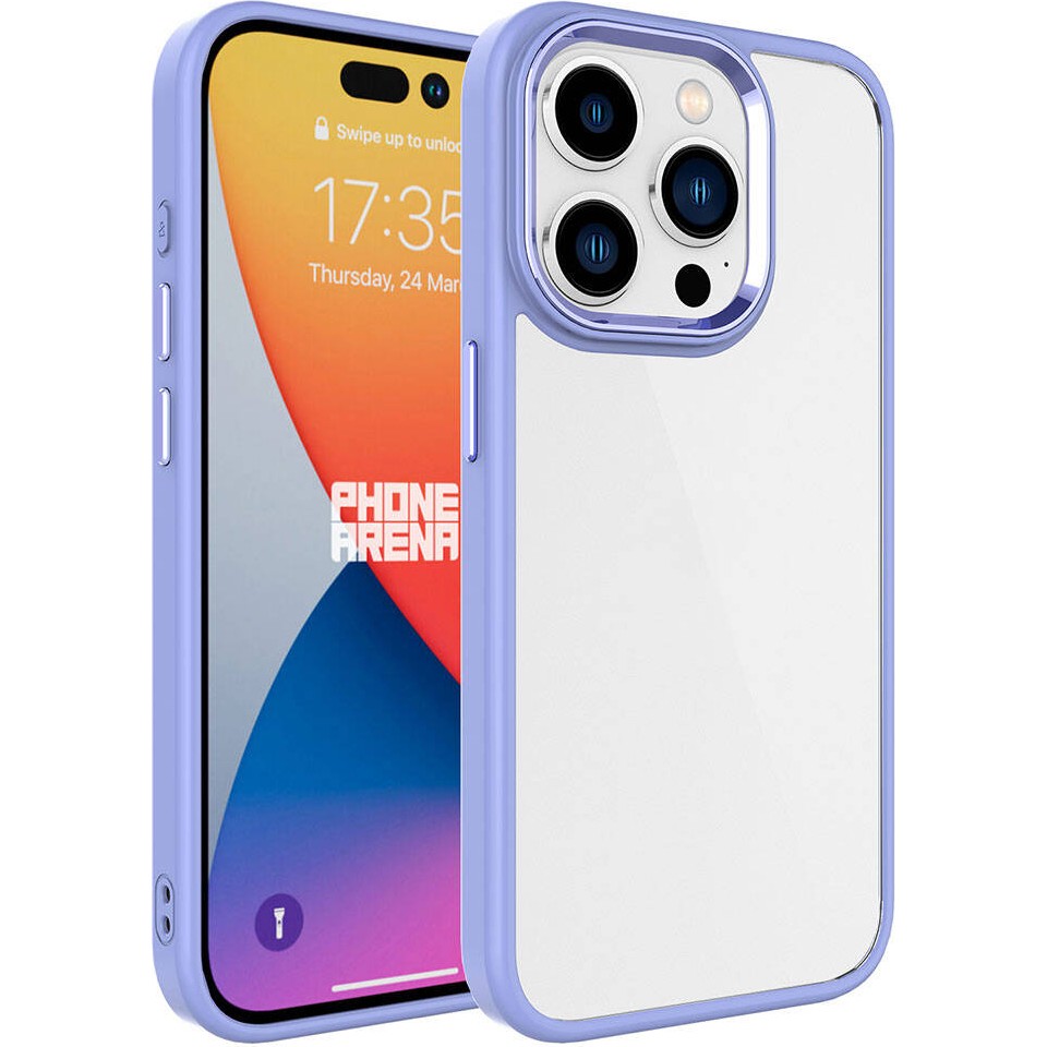 Tekno Grup Apple iPhone 15 Pro Uyumlu Krom Kapak-Lila - Lila Cep Telefonu Kılıfı Fiyatı