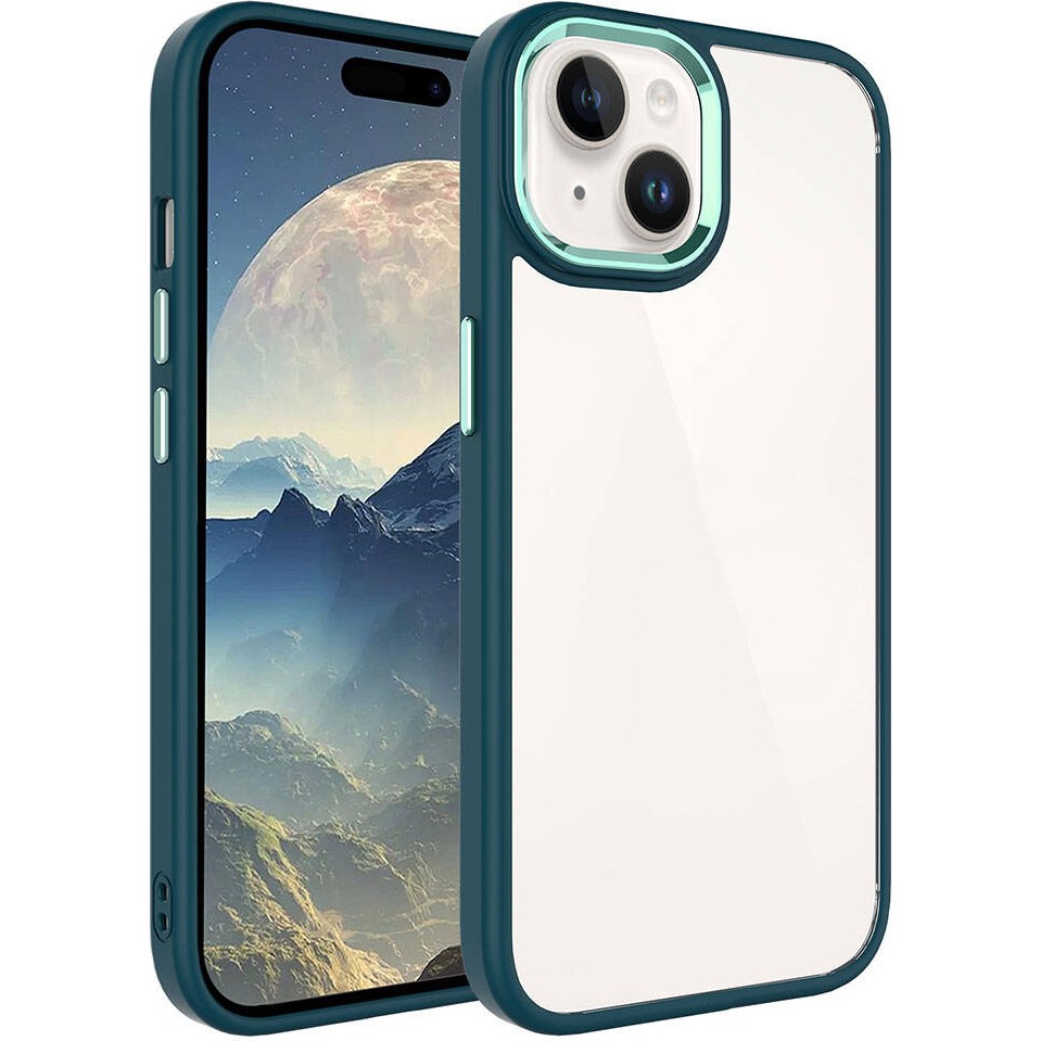 Tekno Grup Apple iPhone 15 Uyumlu Krom Kapak-Koyu Yeşil - Koyu Yeşil Cep Telefonu Kılıfı Fiyatı