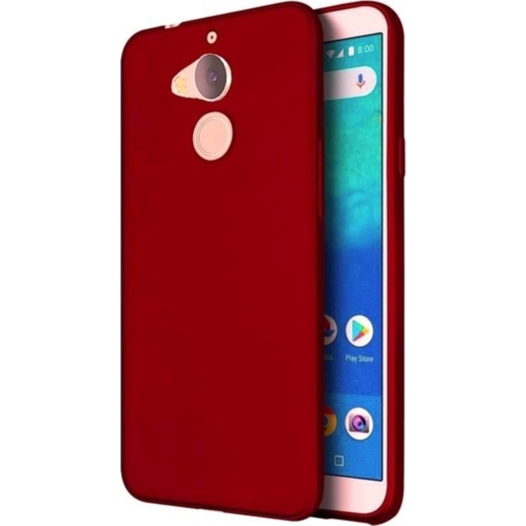 Tekno Grup General Mobile Gm 8 Mat Premium Silikon Kılıf - Kırmızı + Cam Ekran Koruyucu Cep Telefonu Kılıfı Fiyatı
