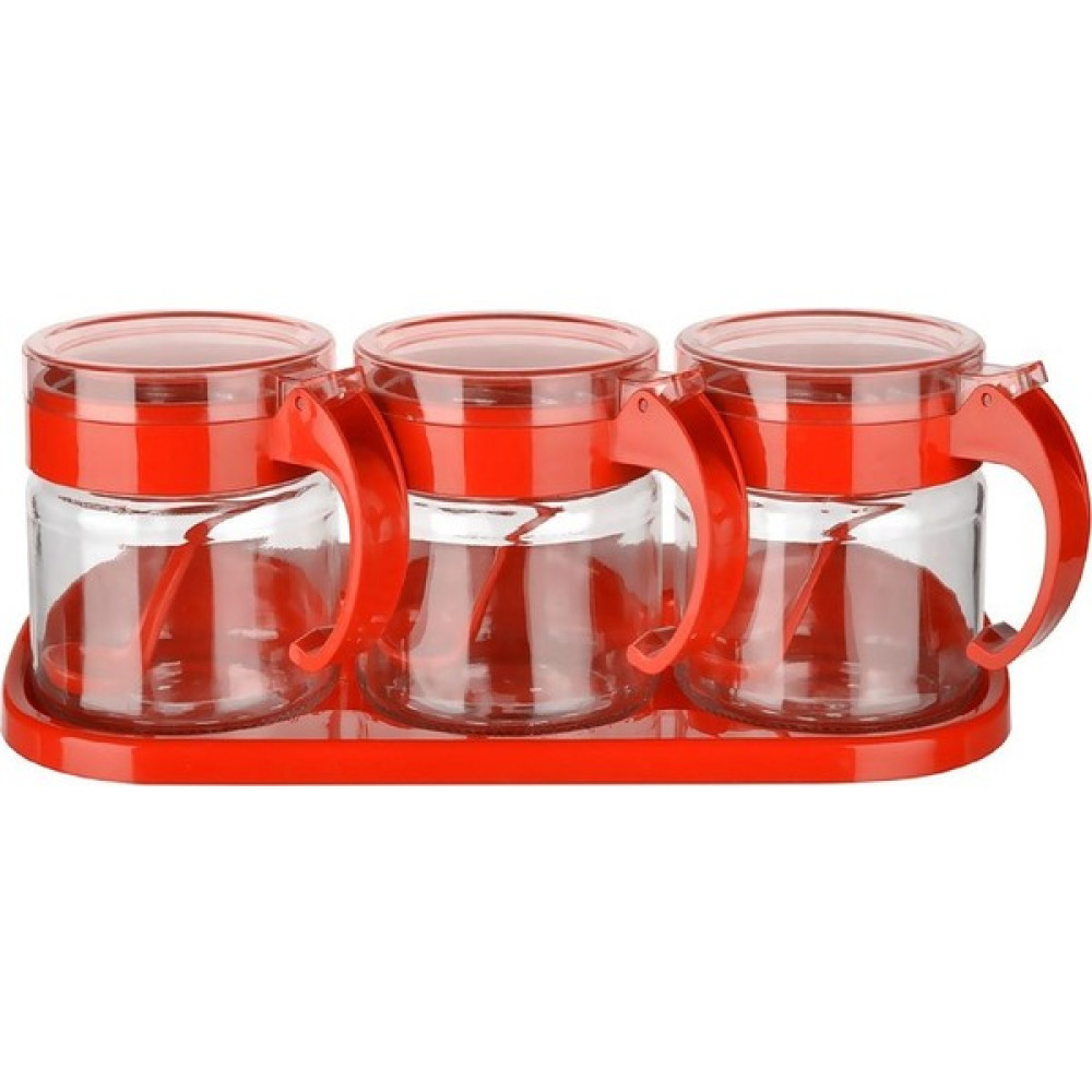 Tekno İstanbul 3 Lü Baharatlık Seti - Kırmızı - 50 ml Baharat Setleri & Baharatlıklar Fiyatı