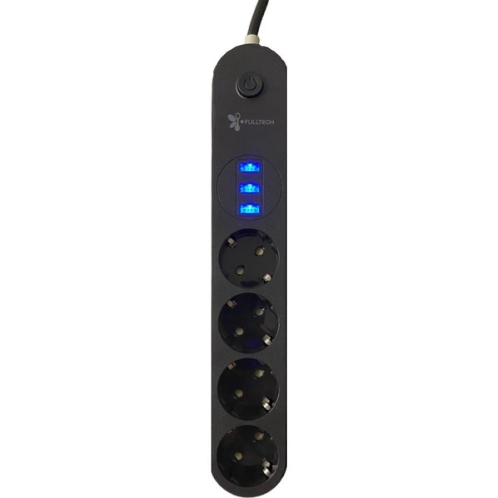 Tekno İstanbul 4'lü Siyah Anahtarlı 3 USB Li Akım Korumalı Topraklı Çocuk Korumalı Grup Priz 2 Metre Prizler Fiyatı