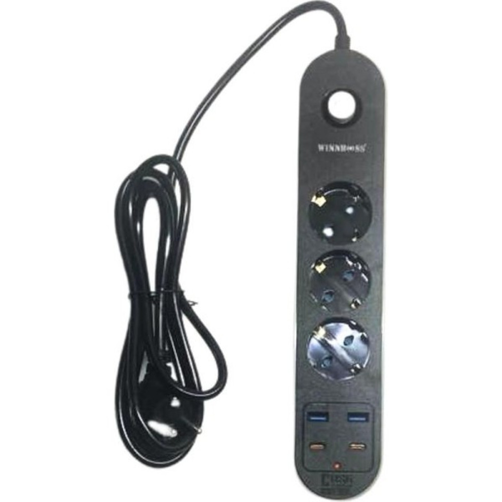 Tekno İstanbul Isıya Dayanıklı Termal Akım Korumalı 3 Priz Girişli 2 USB Girişli 2 Type-C Girişli Pirz Prizler Fiyatı
