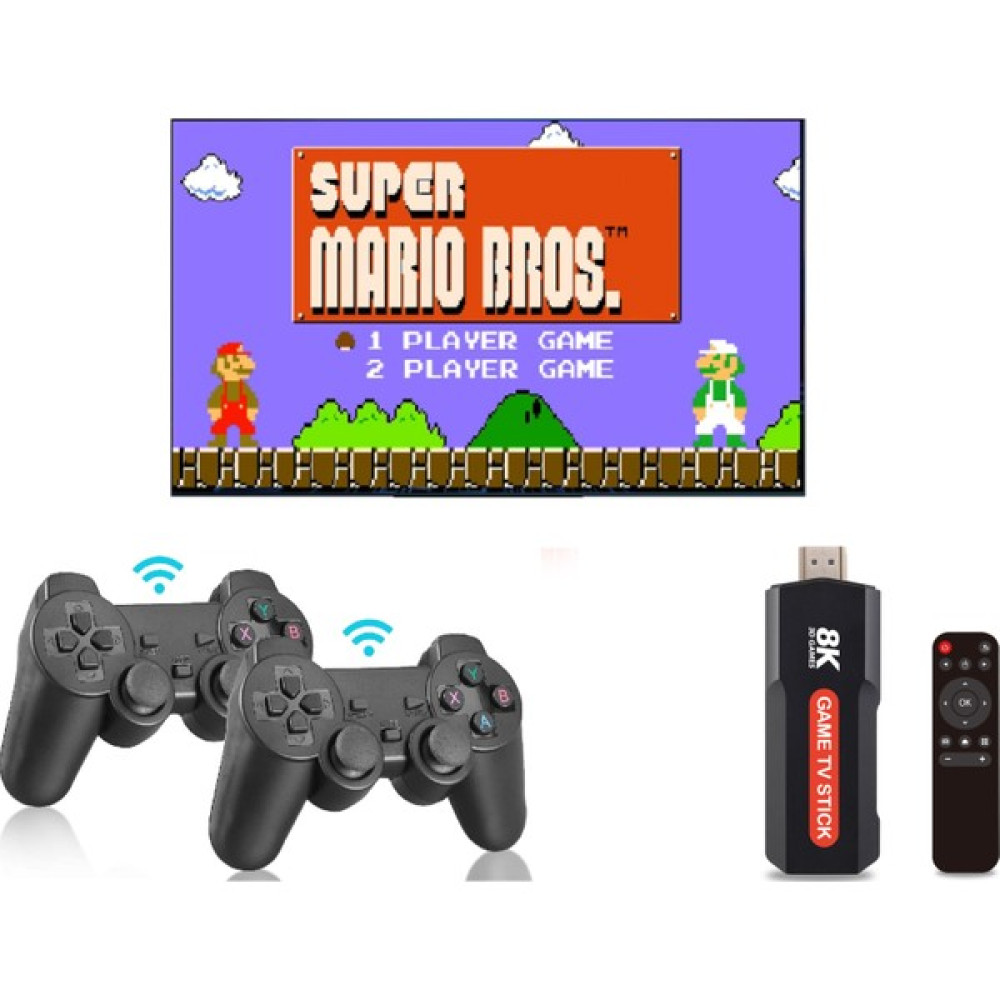 Tekno Mağazam Taşınabilir Retro Kablosuz Atari Oyun Konsolu 8K Android/Oyun Çift Sistemli Oyun Tv Kutusu 5000+ OYUN - Siyah Oyun Konsolları Fiyatı