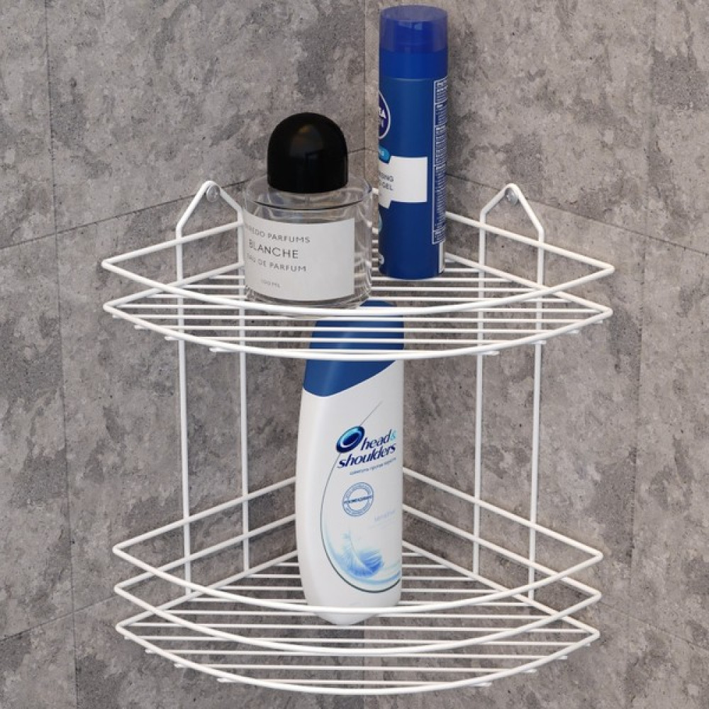 Tekno-tel 2 Katlı Banyo Köşe Rafı Beyaz Bk002 Banyo Rafı Fiyatı