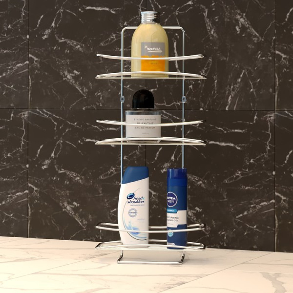 Tekno-tel 3 Katlı Banyo Duş Rafı Beyaz Bk006 Banyo Rafı Fiyatı