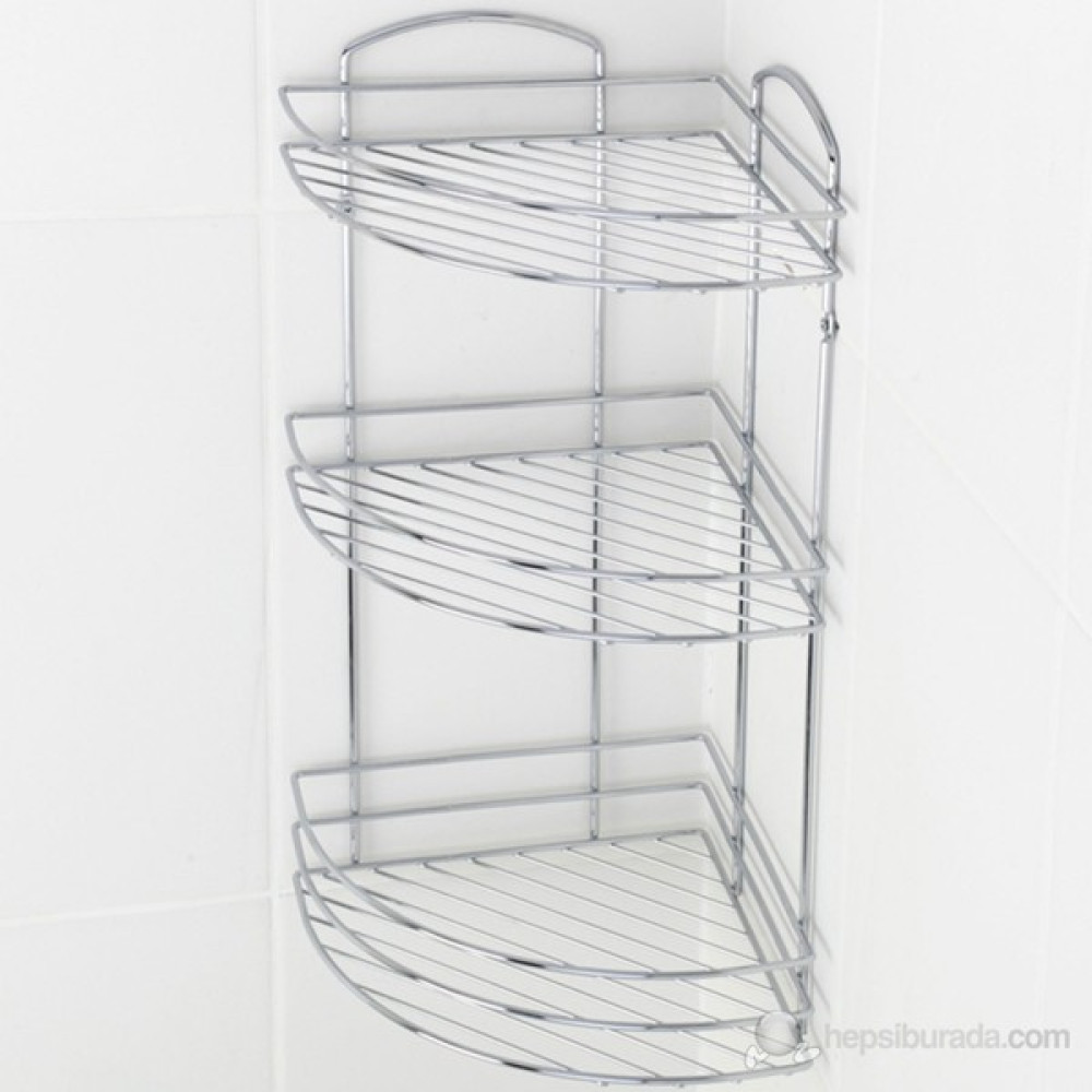 Tekno-tel 3 KATLI BANYO KÖŞELİĞİ KROM BK033 Banyo Rafı Fiyatı