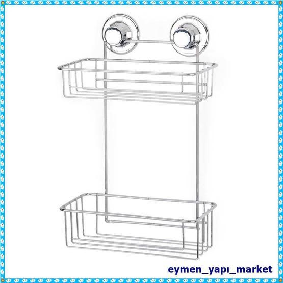 Tekno-Tel DM256 Vakumlu İki Katlı Banyo Rafı