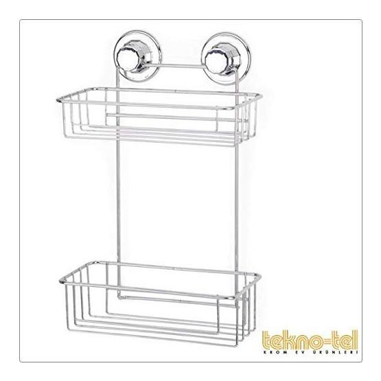 Tekno-Tel DM256 Vakumlu İki Katlı Banyo Rafı
