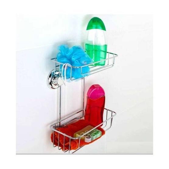 Tekno-Tel DM256 Vakumlu İki Katlı Banyo Rafı