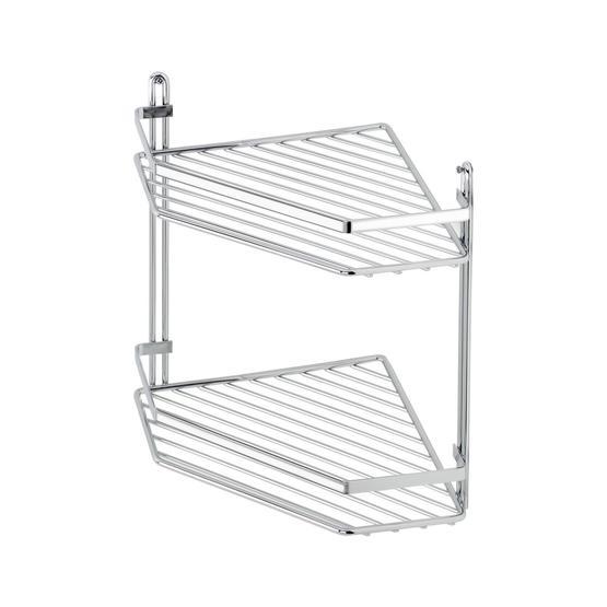 Tekno-Tel ES075 İki Katlı Banyo Köşe Rafı