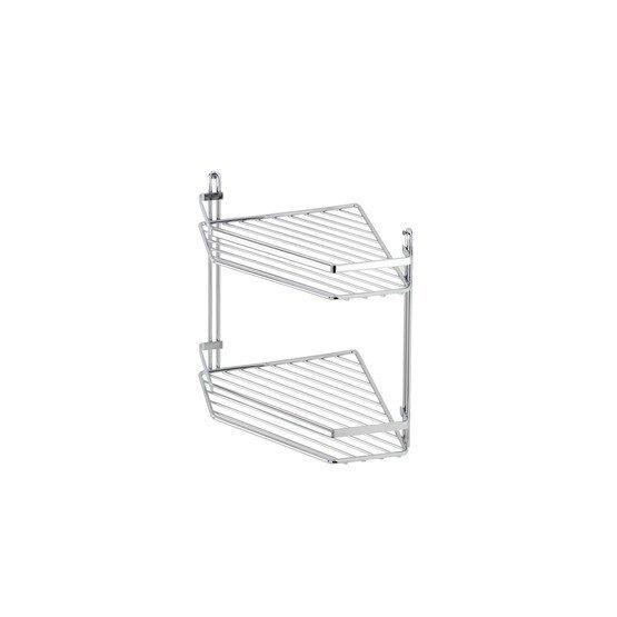 Tekno-Tel ES075 İki Katlı Banyo Köşe Rafı