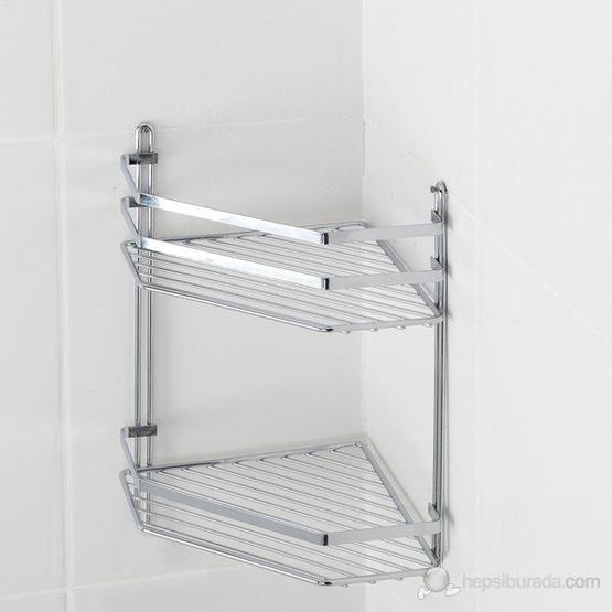 Tekno-Tel ES075 İki Katlı Banyo Köşe Rafı