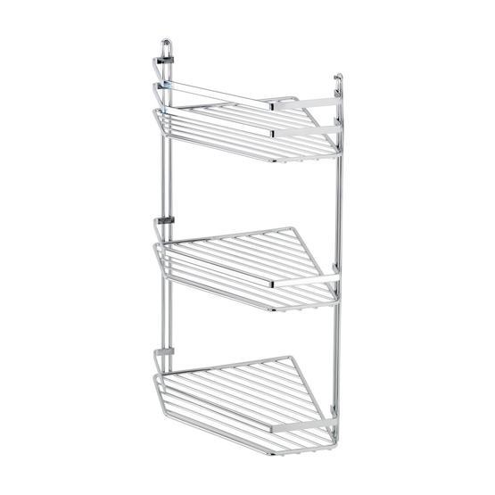 Tekno-Tel ES076 Üç Katlı Banyo Köşe Rafı