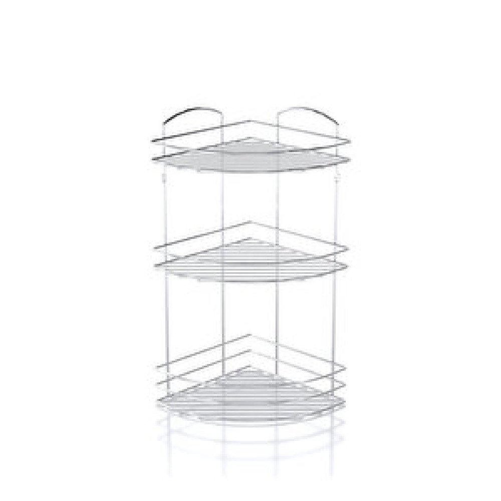 Tekno-Tel Köşe Duş Rafı 3 lü Krom BK033 Banyo Rafı Fiyatı