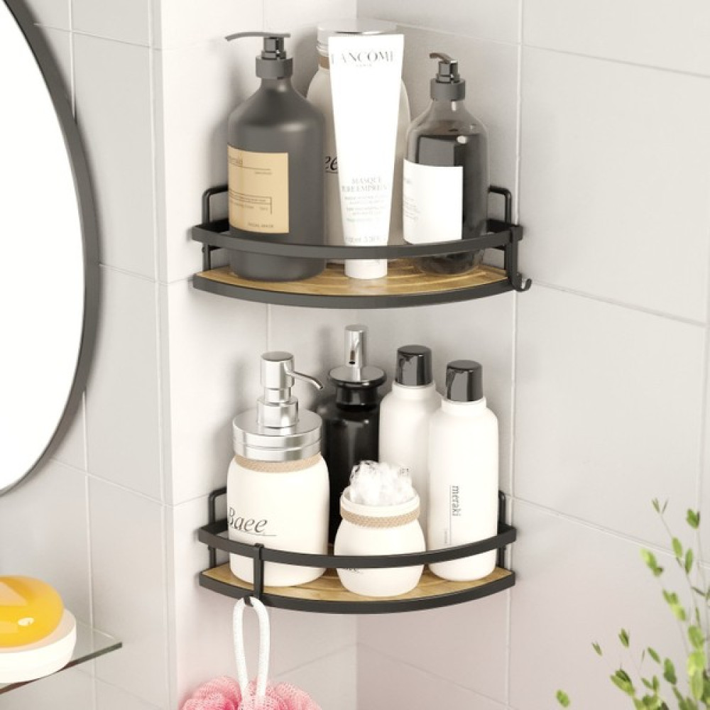 Tekno-tel Teknotel Yapışkanlı Kancalı 2 Adet Banyo Köşe Rafı Mat Siyah ST273H Oto Boyaları Fiyatı