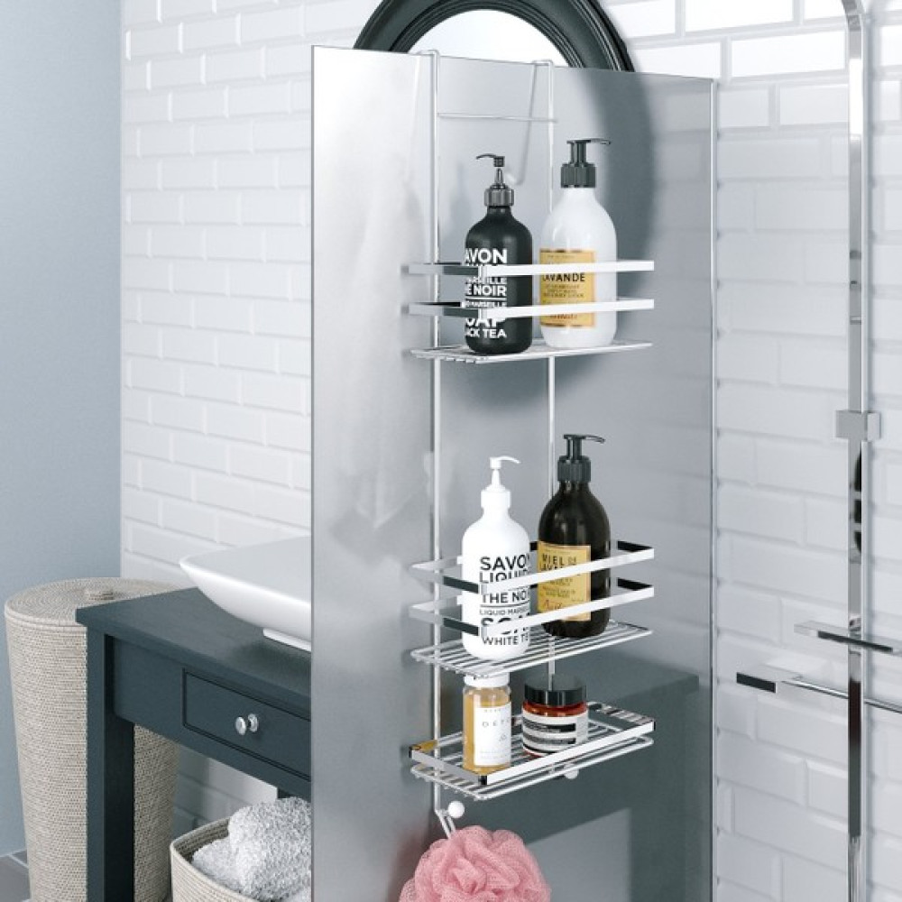 Tekno-Tel Üç Katlı Duşakabin Rafı LM580 Krom Banyo Rafı Fiyatı