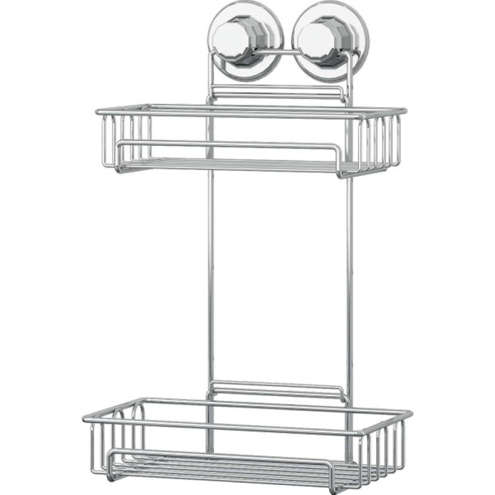 Tekno-tel Vakumlu 2 Katlı Banyo Rafı Krom DM242 Banyo Rafı Fiyatı