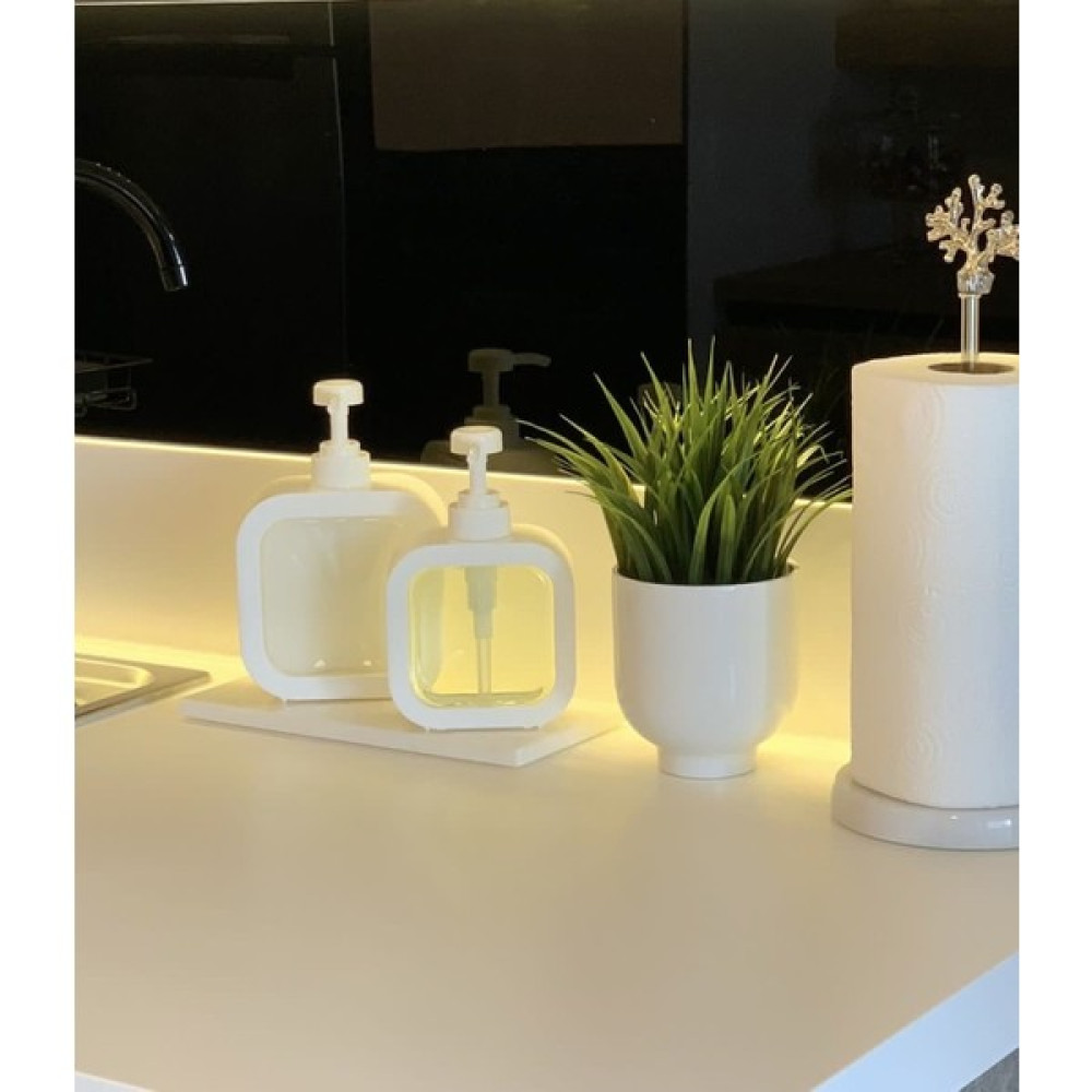 Tekno Trust 2 Li Tezgah Üstü 500 ml 300 ml Banyo Mutfak Sıvı Sabunluk | Banyo Mutfak Bulaşık Lavabo Deterjanlık - Beyaz - 0 Sabunluk Fiyatı