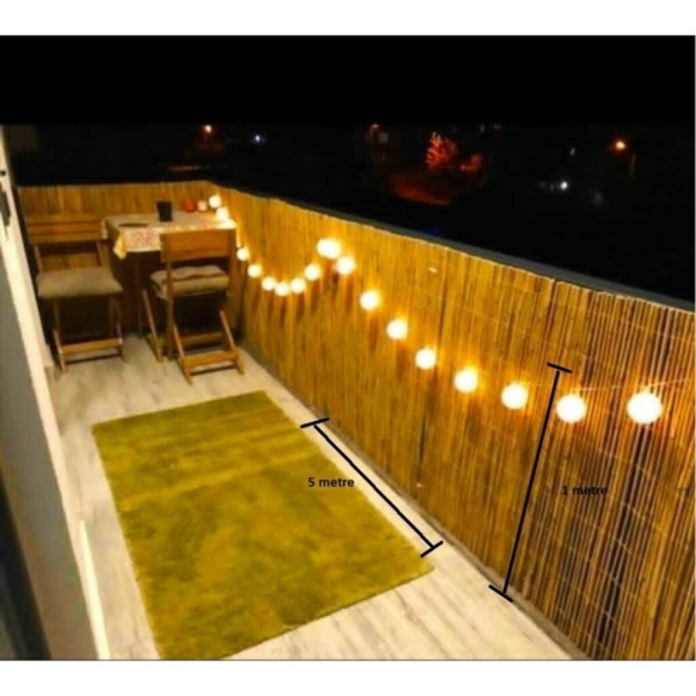 Tekno Trust 530 x 260 Doğal Kamış Hasır Çit 1 X5 Metre Balkon Çiti, Hasır Bambu Çit, Bahçe Çiti ve Gölgelik Bam Bahçe Çiti Fiyatı