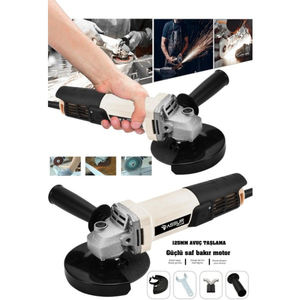 Tekno Trust 550 W 125 mm Bakır Sargılı Spiral Avuç Içi Kesme ve Ahşap Metal Kesme Taşlama Makinası - 0 Taşlama Makinesi Fiyatı
