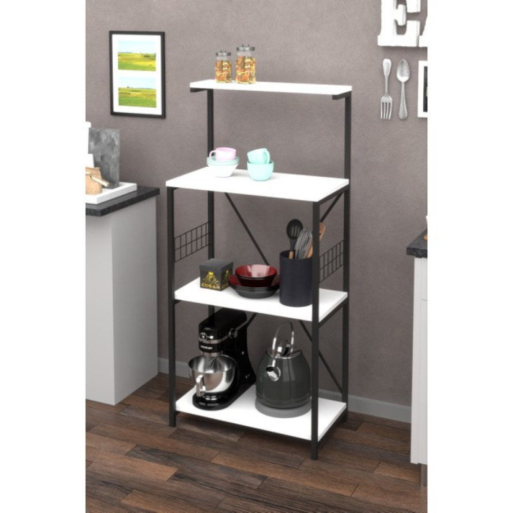 Tekno Trust 6 Ay Mutfak Bangosu Çok Amaçlı Dolap Raf Kahve Köşesi Mikro Dalga Fırın Rafı Bxc 60 cm Retro Metal - Beyaz - 0 Gardrop & Dolap Fiyatı