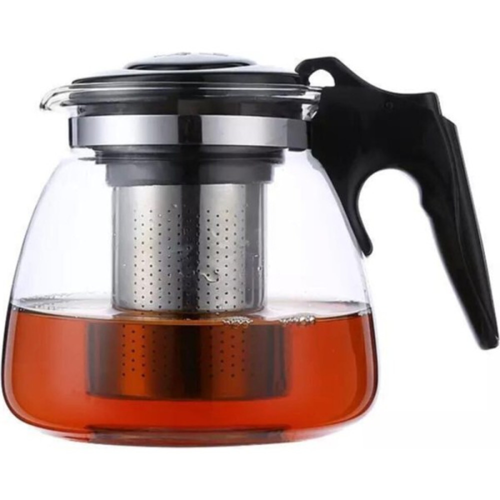 Tekno Trust 700 ml Çelik Süzgeçli Borasilikat Cam Demlik Çay Kahve Bitki Çayı Demliği Siyah - Turuncu - 0 Çay / Çaydanlık Setleri Fiyatı