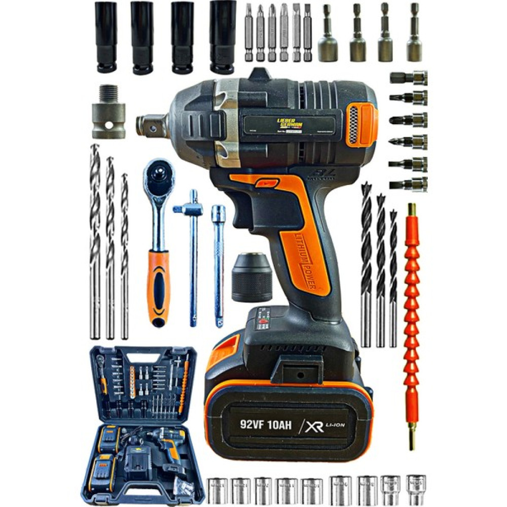Tekno Trust Alman 92 Vf 10 Ah Akülü Somun Bijon Sökme Sıkma Makinası Kömürsüz Motor 41 Parça Bijon Sökme Makinas Somun Sıkma Makinesi Fiyatı