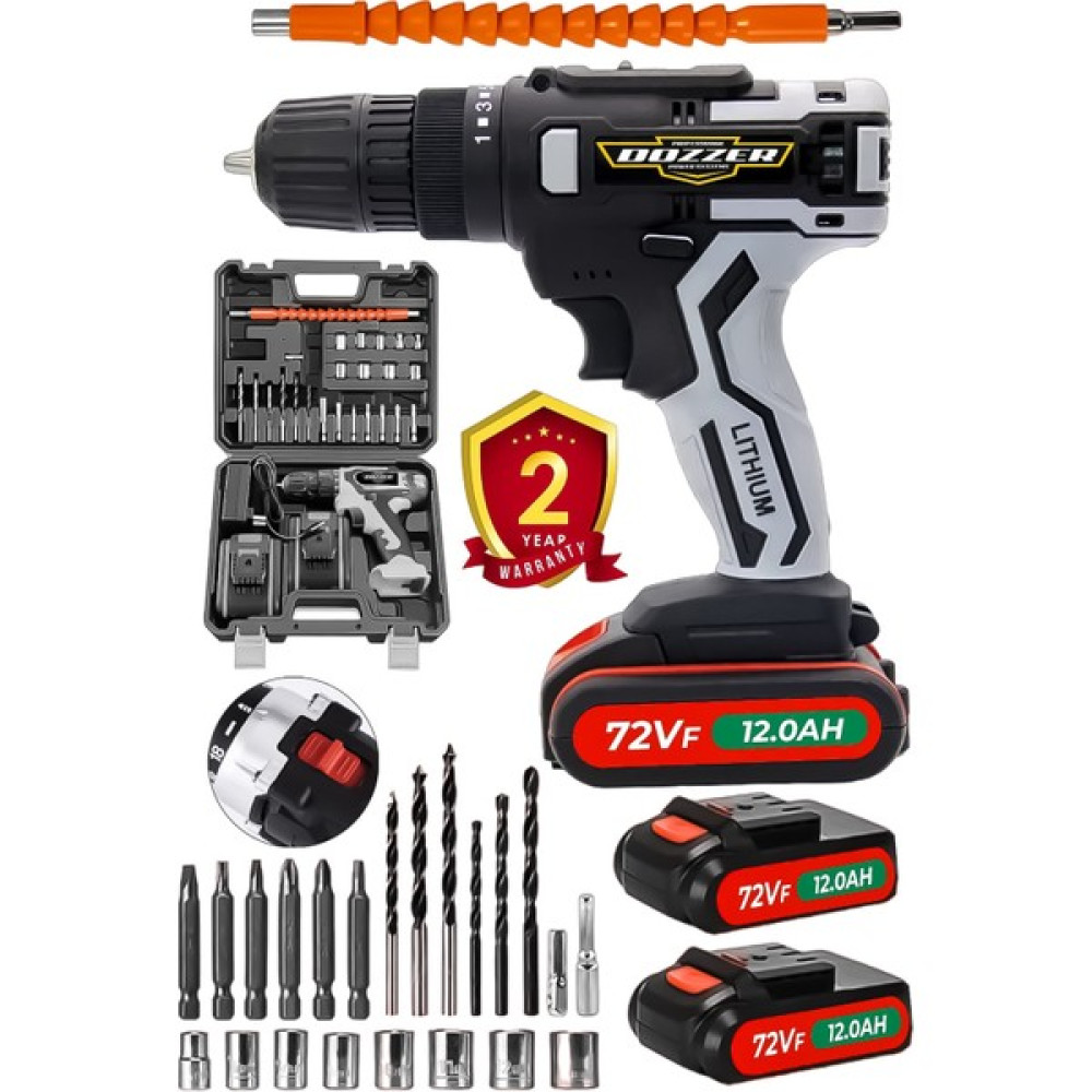 Tekno Trust Alman Darbeli 58VF 12 Ah Çift Titanyum Şanzuman Bakır Sargılı Çift Akülü Şarjlı Darbeli Matkap Matkaplar Fiyatı