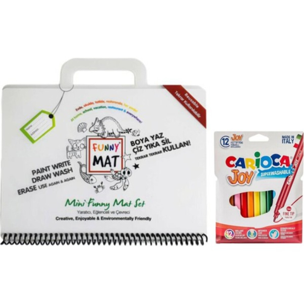 Tekno Trust Barker Akademi Çocuk Funny Mat Mini Set - Carioca Joy Keçeli Boya 12'li Eğitici Oyuncak Fiyatı