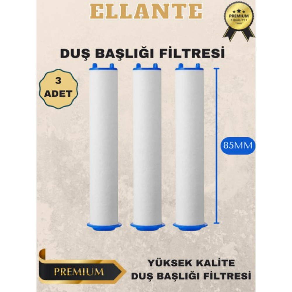 Tekno Trust Beyaz 3 Adet Duş Başlığı Filtresi- Kireç Pas Tortu Engelleyici Filtre Pu Duş Başlığı Duş Seti Fiyatı