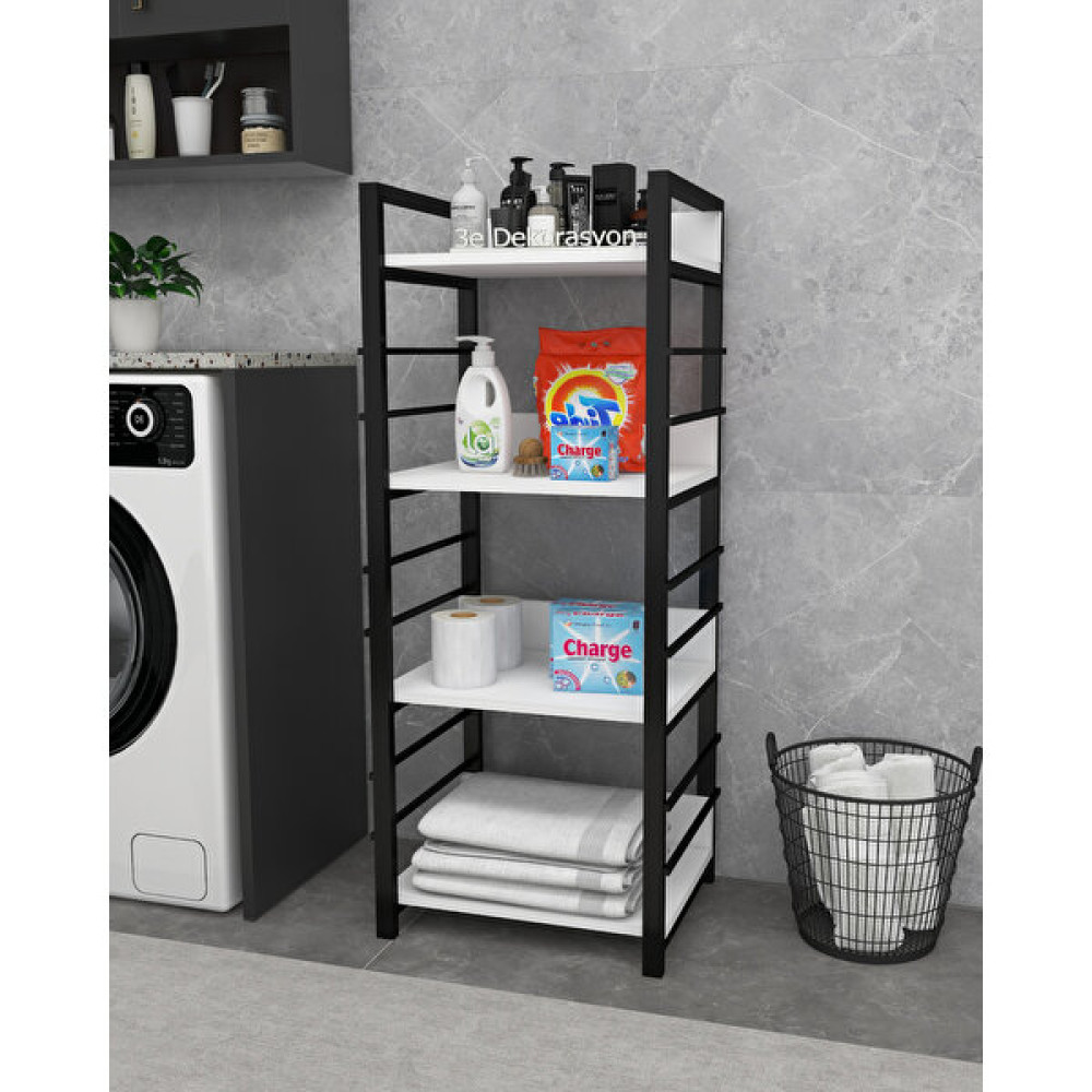 Tekno Trust Beyaz Mutfak Dolabı Raflı Çok Amaçlı Düzenleyici Kiler Rafı Banyo Rafı Kahve Köşesi Beyaz 137 cm Mo - 0 Duvar Rafı Fiyatı