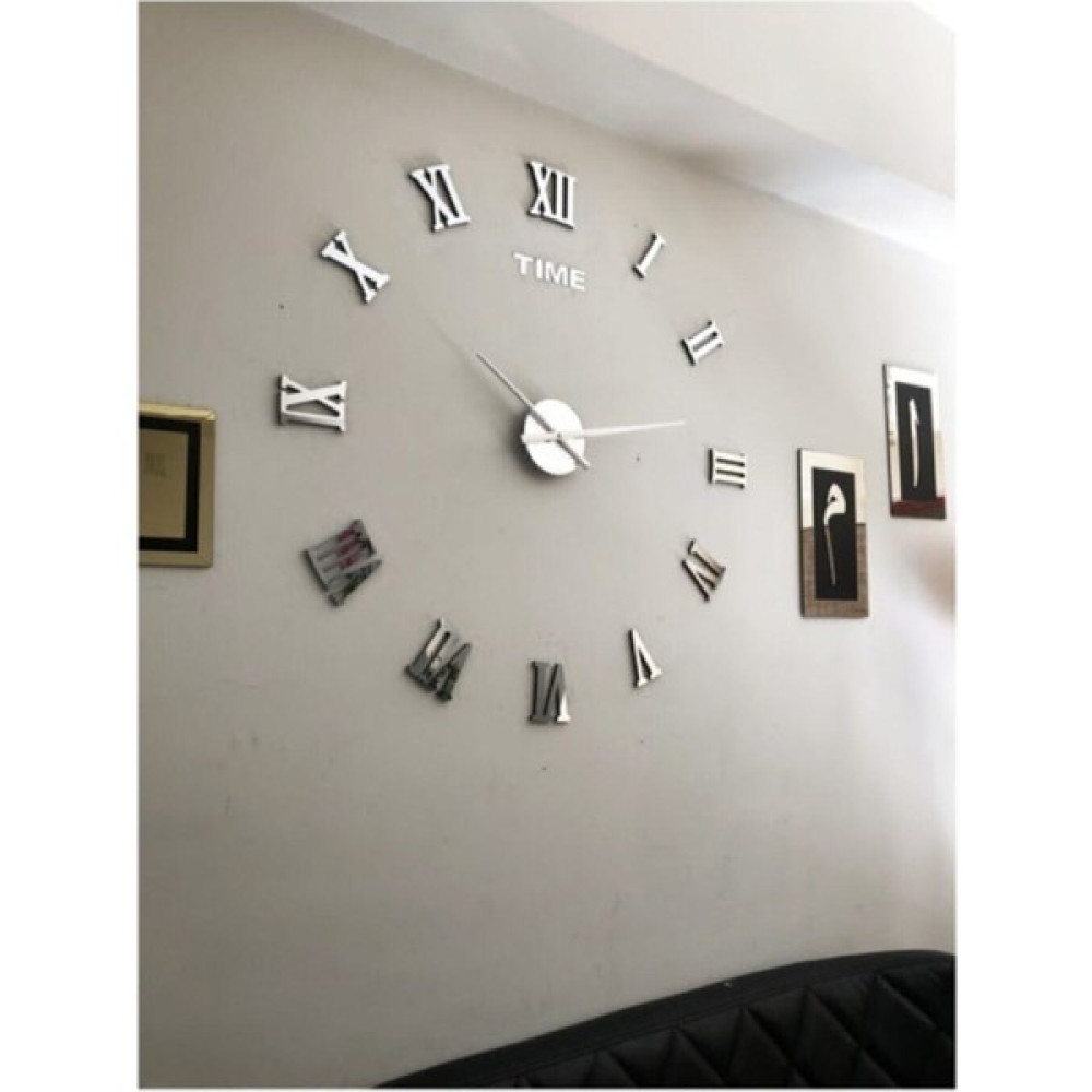 Tekno Trust Dekoratif 3D Duvar Saati Pleksi Ayna Roma Rakamlı Büyük Boy Dekoratif Saat Fiyatı