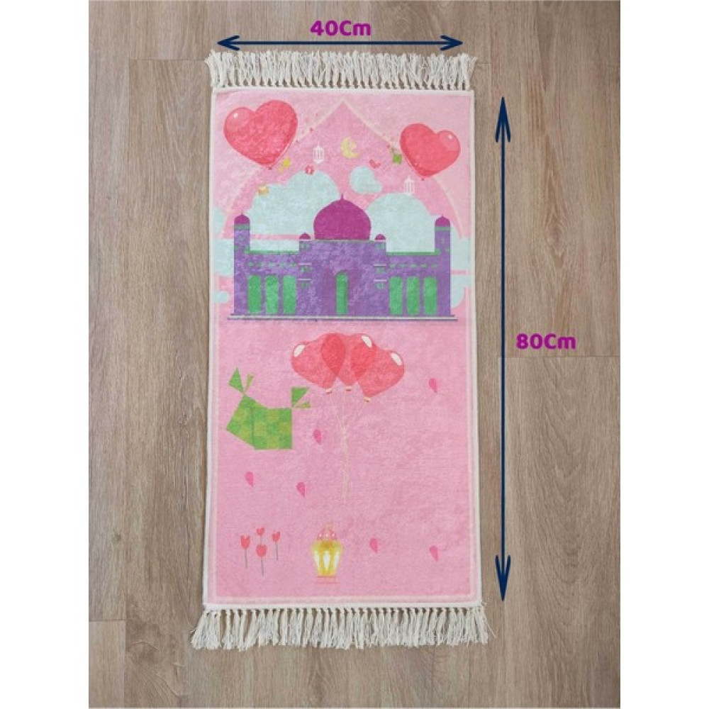 Tekno Trust Dot Küçük Boy Seccade Çocuk Namazlık Cocuklara Seccade Çocuk Seccadesi Ilk Seccadem Pembe Balonlu P - 10 x 70 cm Seccade Fiyatı