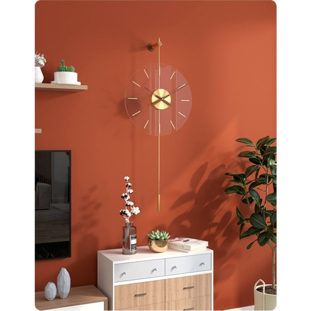 Tekno Trust Gravity 40 cm Premium Gold Duvar Saati, Modern Metal ve Cam Tasarım Duvar Saati Dekoratif Saat Fiyatı