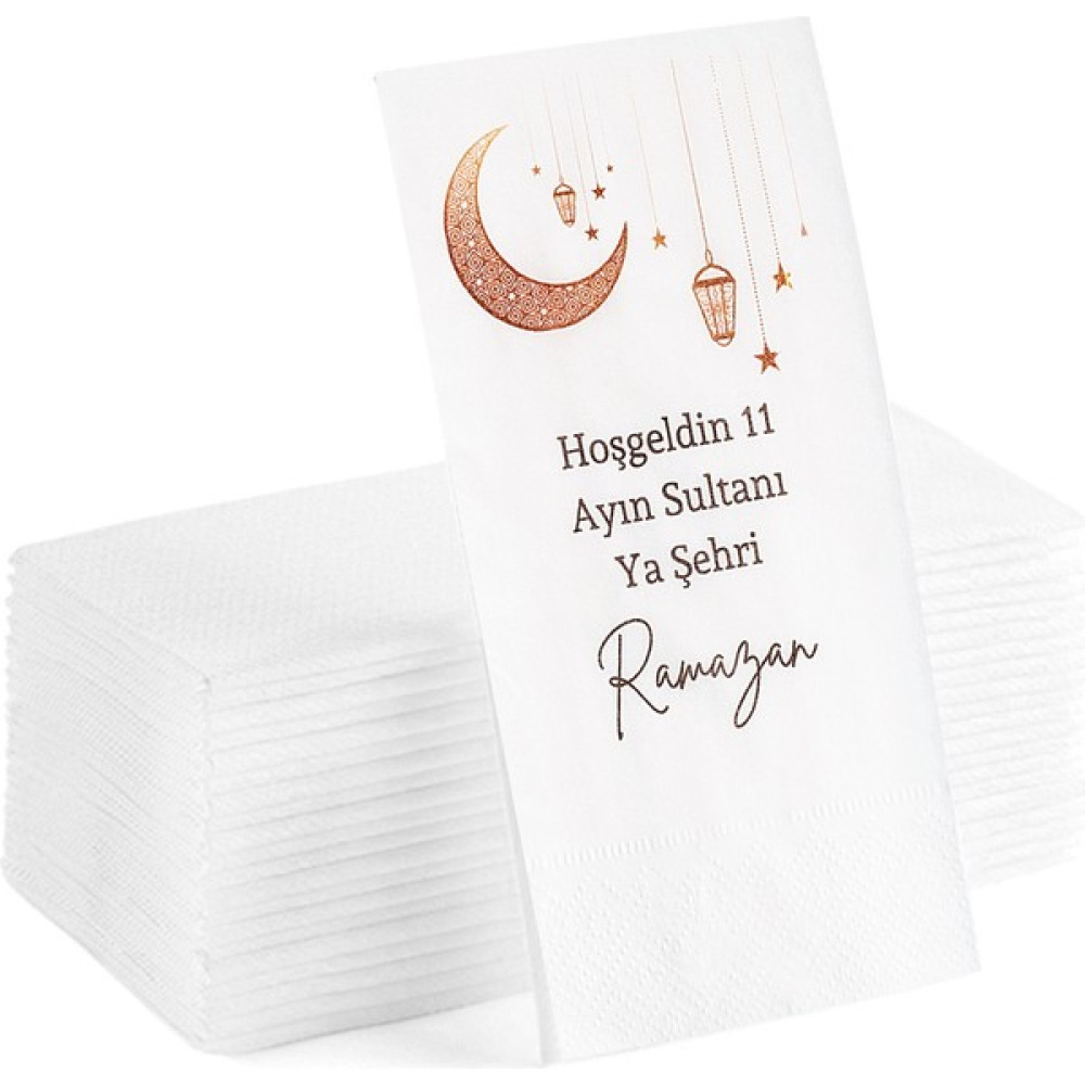 Tekno Trust Hoşgeldin 11 Ayın Sultanı Yazılı Baskılı Sunum Servis Ramazan Peçetesi 20'li Peçete Fiyatı
