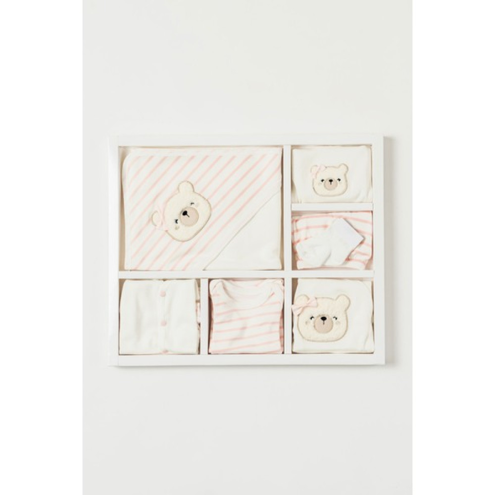 Tekno Trust Kapüşonlu Kutulu - Kız Yenidoğan Kıyafetleri 11'li Hastane Çıkış Setleri Süzene Nakışlı %100 Pamuk Bebek Hastane Çıkışı Fiyatı