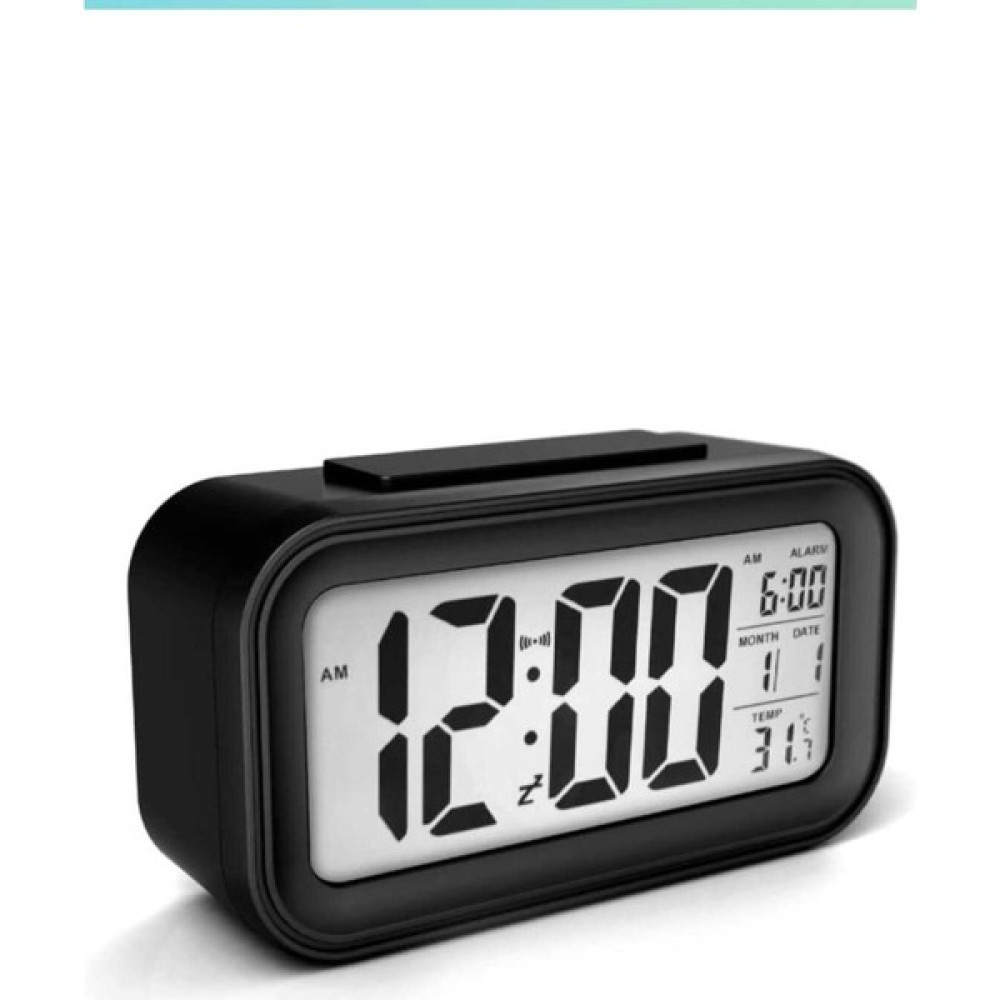 Tekno Trust Klasik LCD Ekran Dijital Pilli Işıklı Alarmlı Masaüstü Çalar Saat, One Size Plastik Digital Siyah Masa Saati Fiyatı