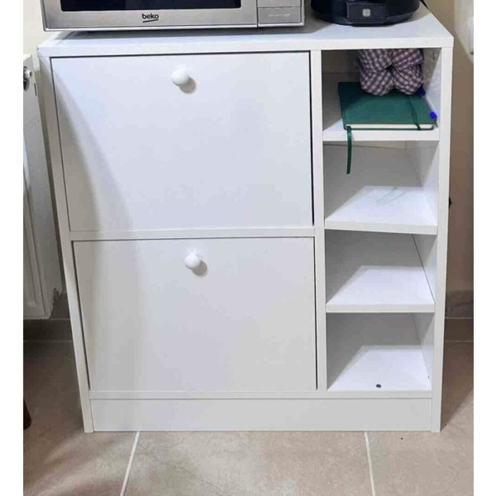 Tekno Trust Modern Kahve Köşesi Mutfak Rafı Çok Amaçlı Dolap Mutfak Standı Beyaz Renk Beyaz Suntalam 33 cm 80 C - 0 Gardrop & Dolap Fiyatı
