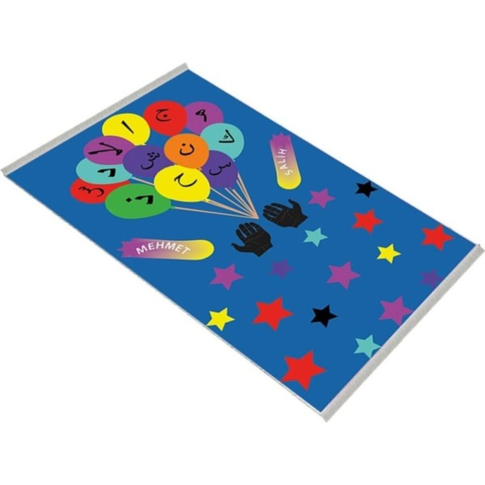 Tekno Trust Polyester Yıldız-Alfabe Desen Isim Yazılabilir Çocuk Seccadesi Namazlık Mavi - 10 x 70 cm Seccade Fiyatı